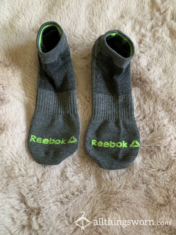 Grey And Green Reebok Work Socks