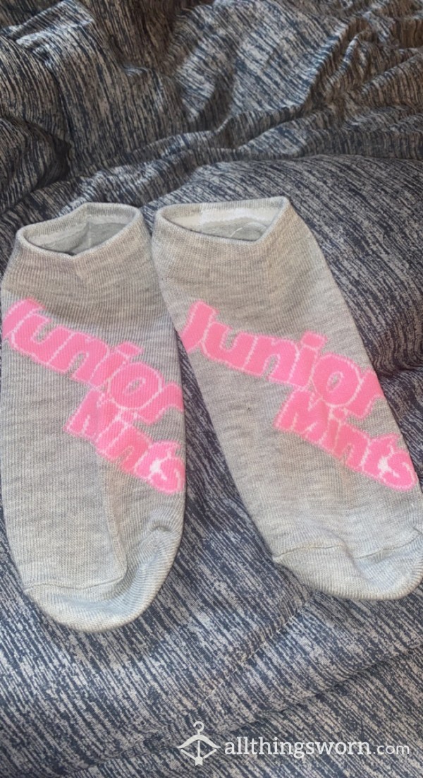 Grey And Pink Junior Mints Socks