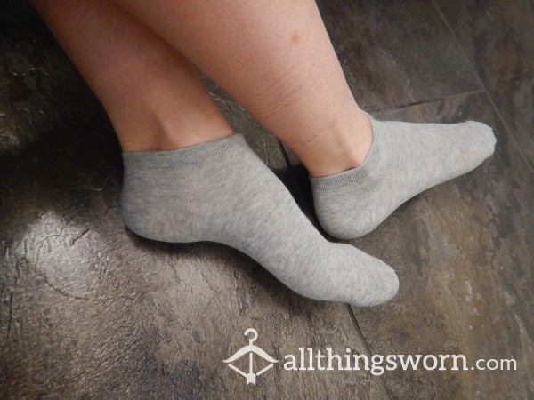 Grey Ankle Socks- 48h Wear