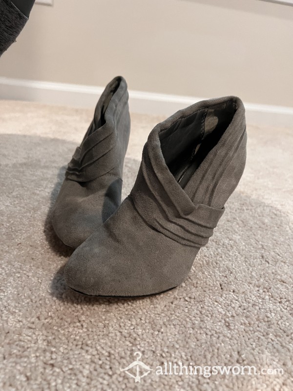 Grey Bootie Heels