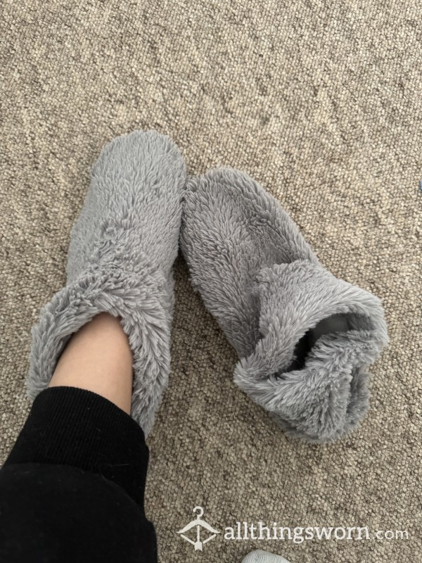 Grey Bootie Slippers