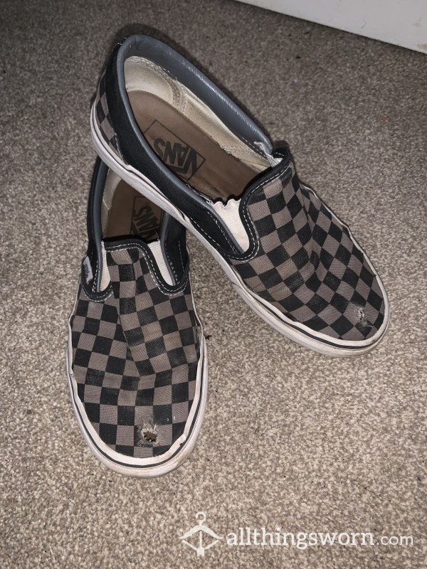 Grey Checkerboard Vans