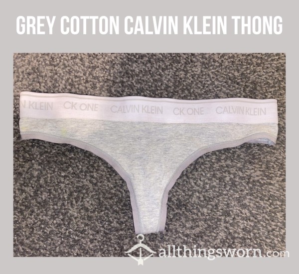 Grey Cotton Calvin Klein Thong🤍