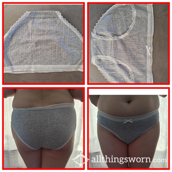 Grey Cotton Knickers