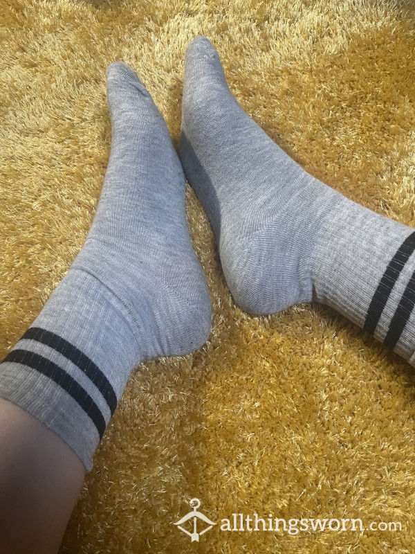 Grey Crew Socks