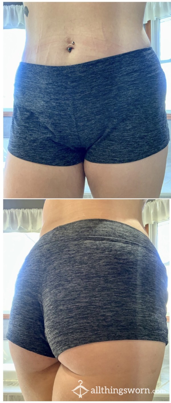 Grey Heathered Booty Shorts