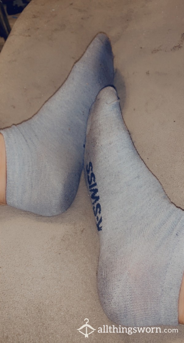 Grey K-Swiss Ankle Socks 🧦