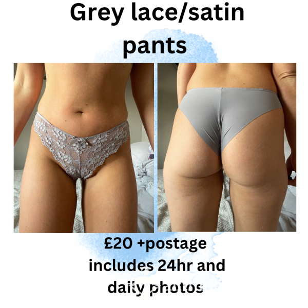 Grey Lace/satin Pants
