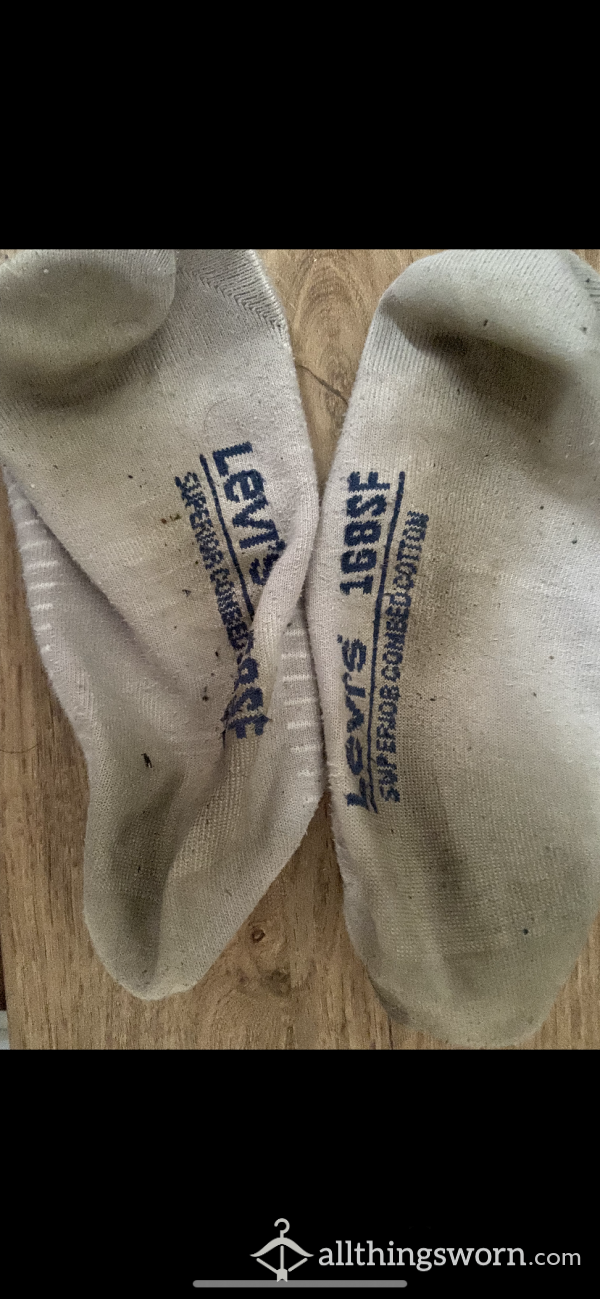 Grey Levi Socks 🧦 + Silk Thong 🍑 Bundle