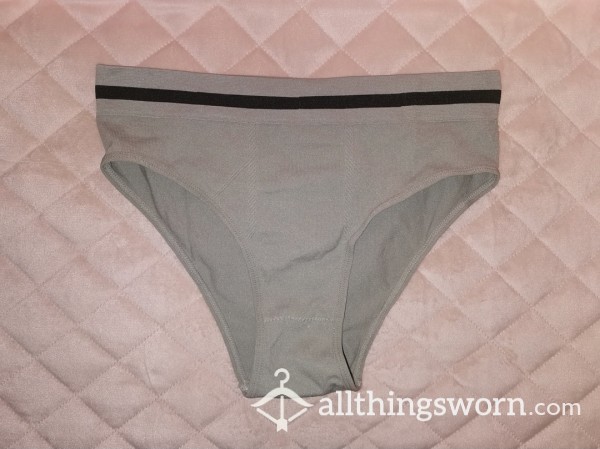 Grey Microfibre Panties (fits UK 8/10/12)