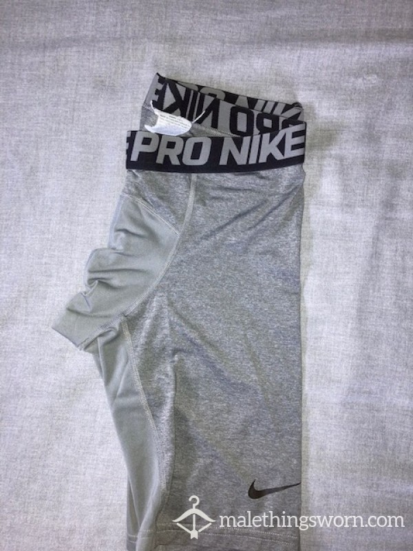 Grey Nike Compression Shorts