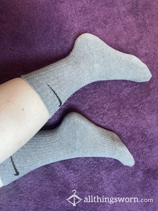 Grey Nike Workout Socks