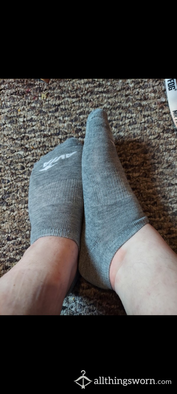 Grey No Show Athletic Socks(FREE SHIPPING)