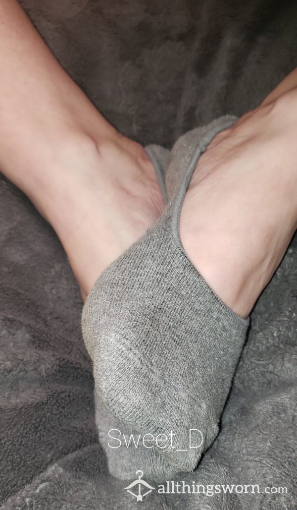 Grey No-Show Socks