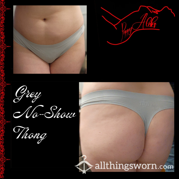 Grey No-Show Thong