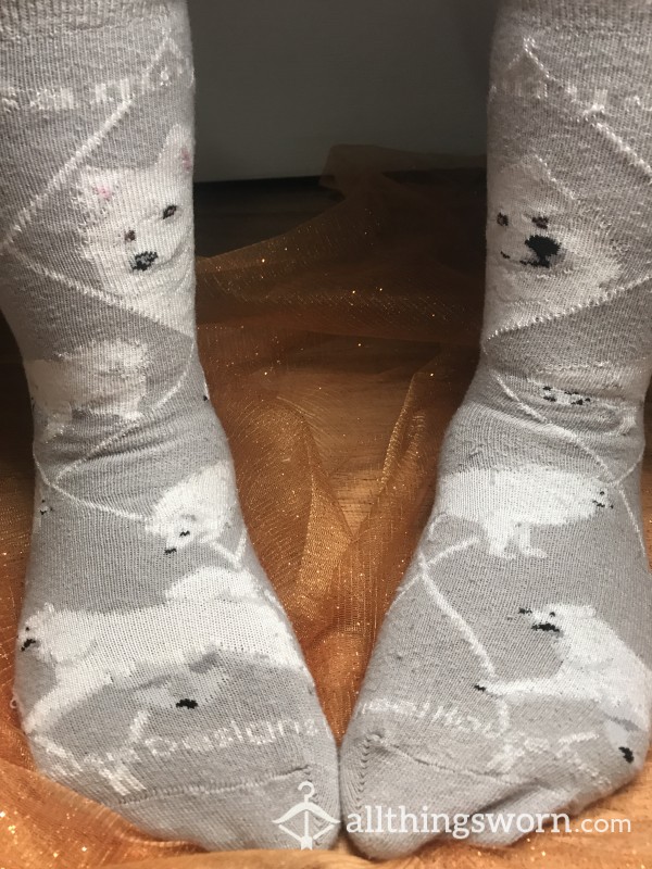 Grey {“Samoyed”} Socks