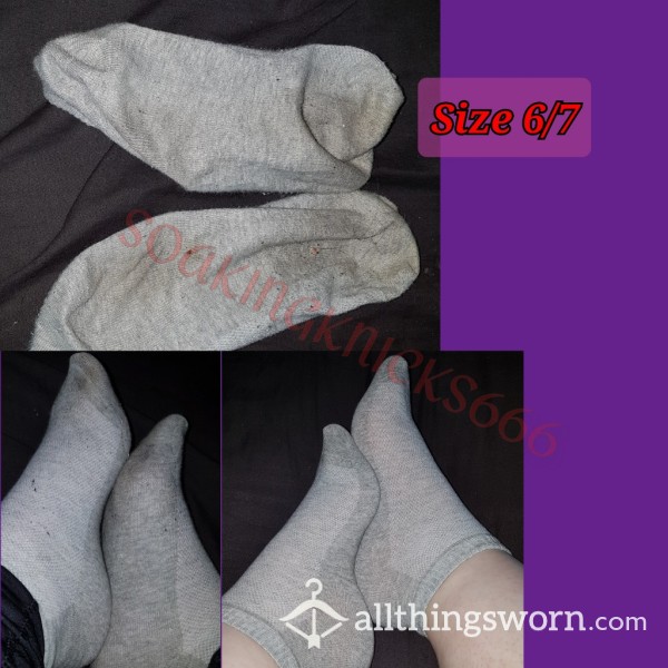 Grey Stinky, Dirty Worn Socks