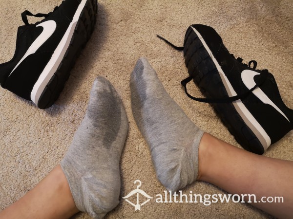 Grey Sweaty Gym Socks