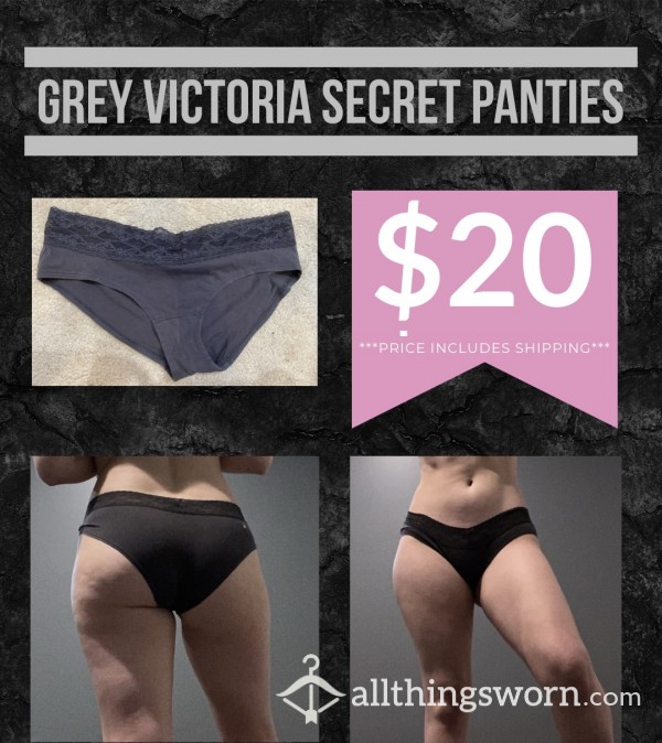 Grey Victoria Secret Panties 🖤🤍
