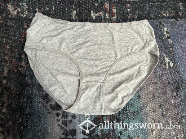 Grey XL Cotton Panties Ready For Wear
