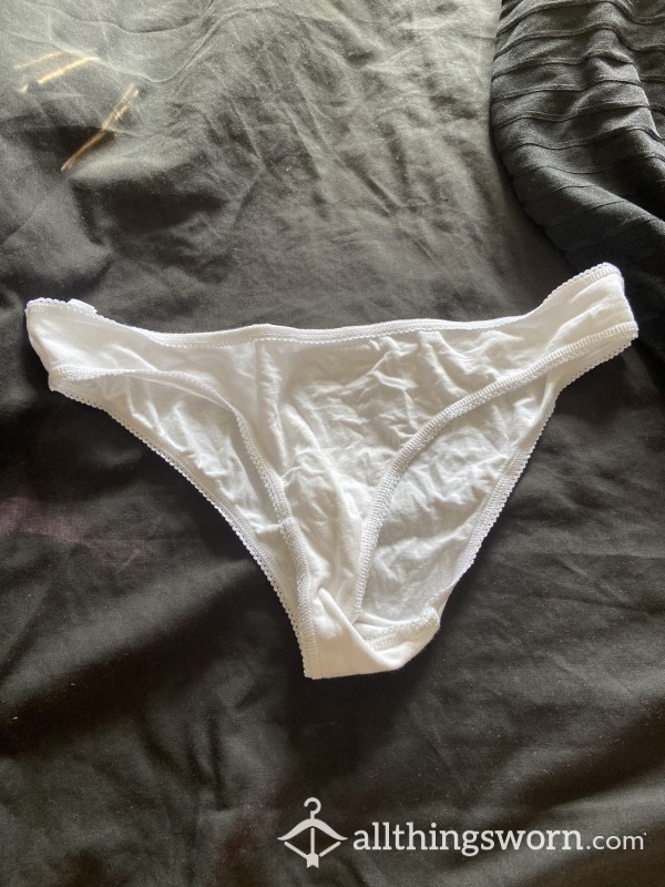 Half Back White Panties ;) Perfect For Wears And Stains To Be Made ;)