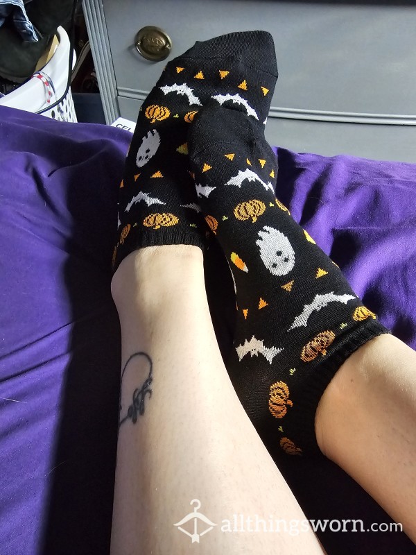 Halloween Black Ankle Socks