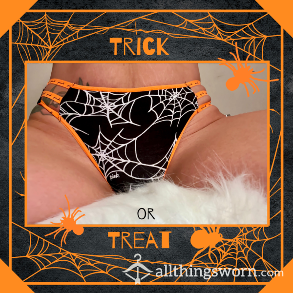 Halloween 🎃 Cotton Spiderweb Panties 🕷 Victoria’s Secret Pink 👻