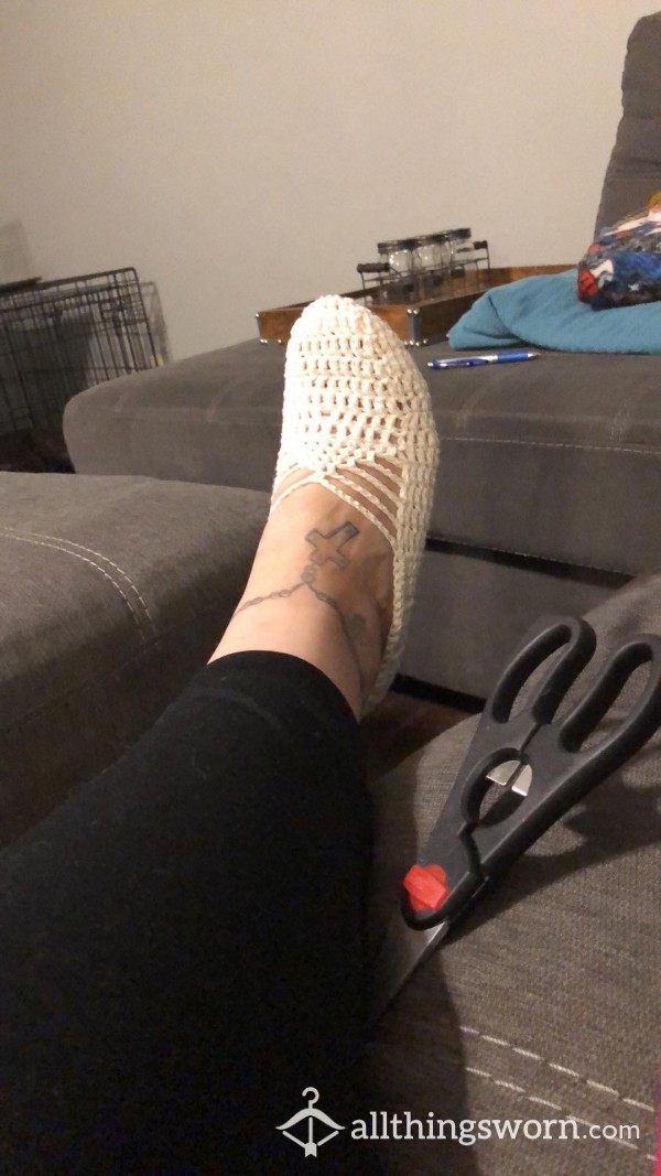 Hand Crochet Slipper Socks