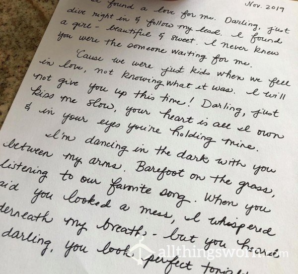 Hand Written Love Letter Or Humiliation Letter