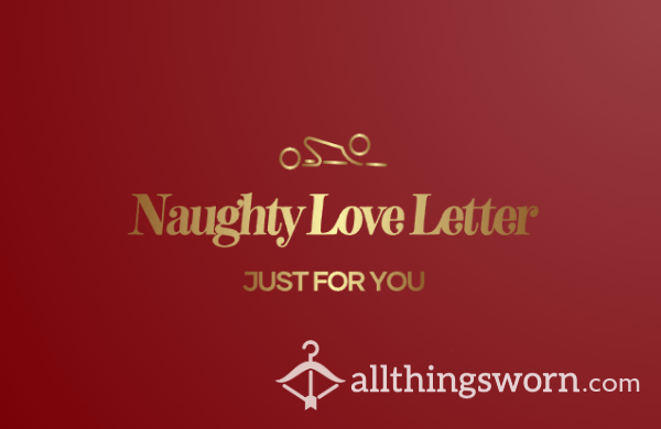 Handwritten Naughty Love Letter
