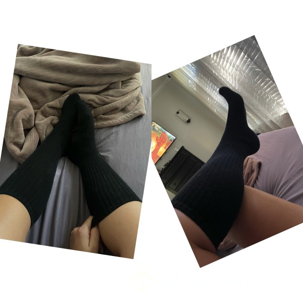 Hanes Long Black Socks