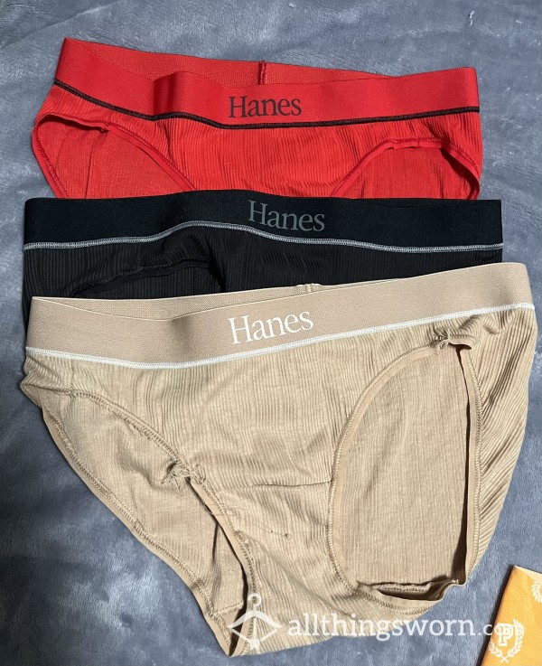 Hanes Ribbed Bikini Panties ✨ 2 DAY WEAR - FREE SHIPPING - DAILY WEAR PICS