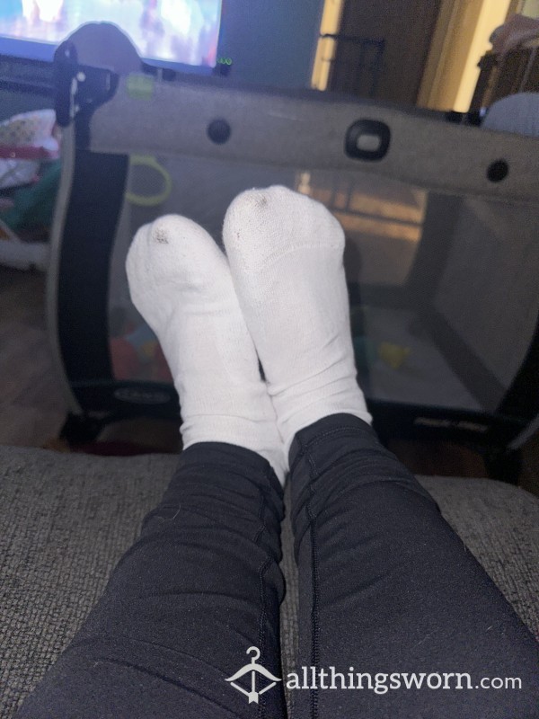 Hanes White Ankle Socks[48HR Wear]