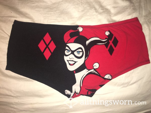 Harley Quinn Cheeky Black And Red Panties