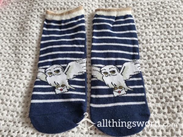 Harry Potter Owl Hedwig Trainer Socks
