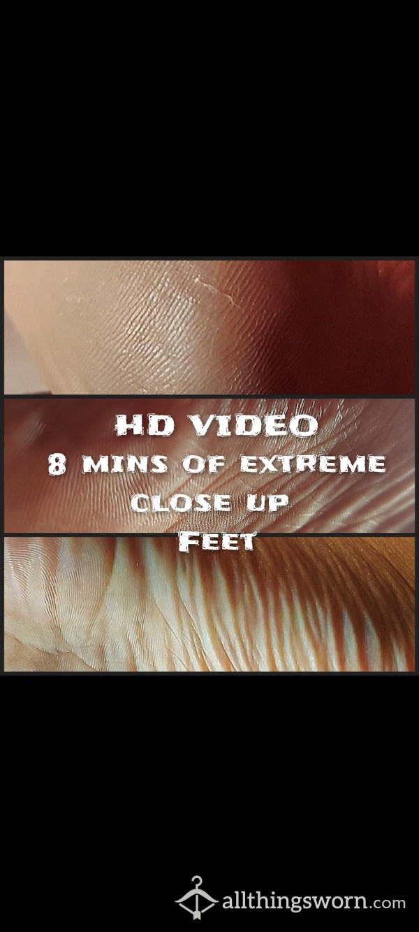 8 Mins HD Video Extreme Close Up Feet