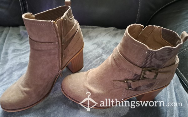 Healed Tan Ankle Boots