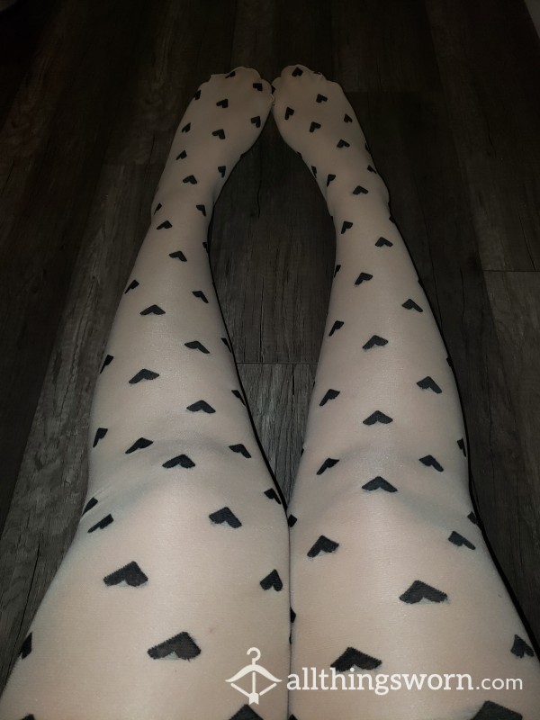 Heart Patterned Tights