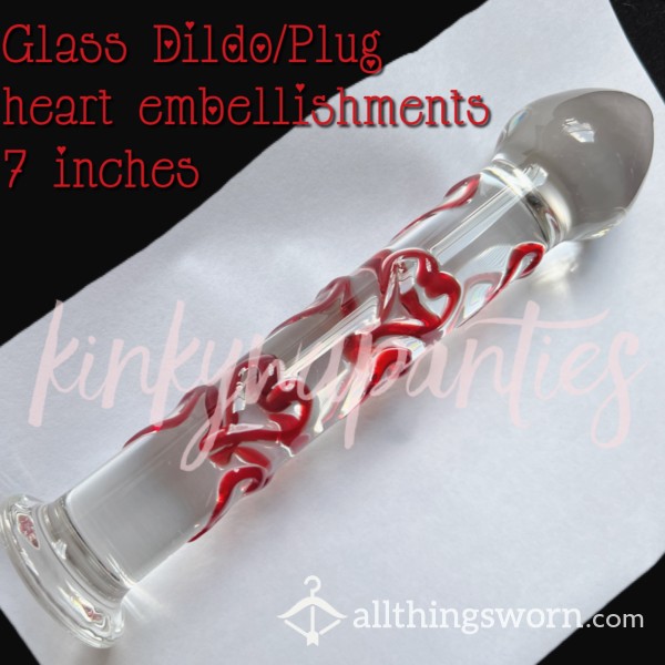 Heart Shaft Glass Dildo/Plug