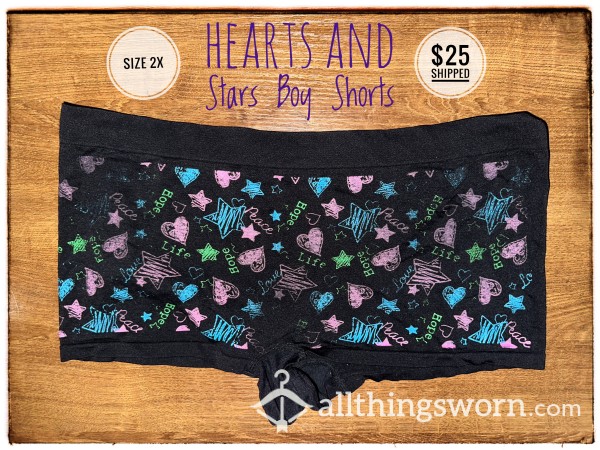 Hearts And Stars Boy Shorts