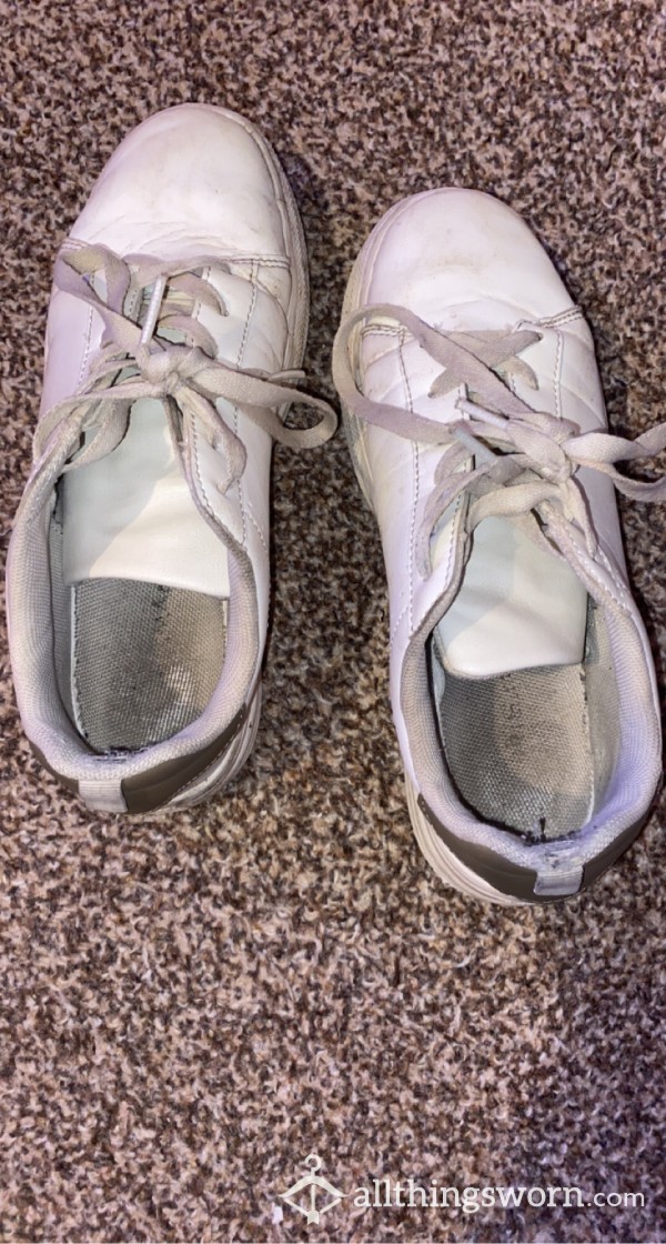 Heavily Worn White Trainers