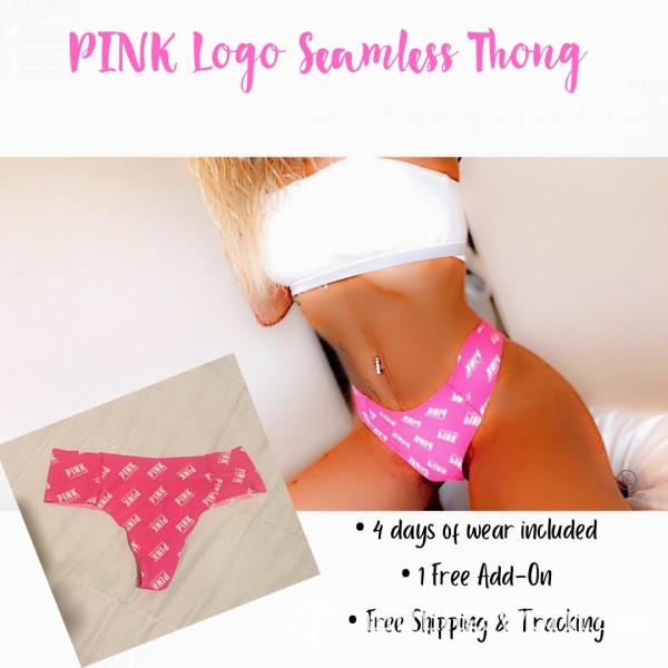 Hello Kitty Pink Logo Vs Knickers | Seamless | 4 Days Of Wear | Free Add On