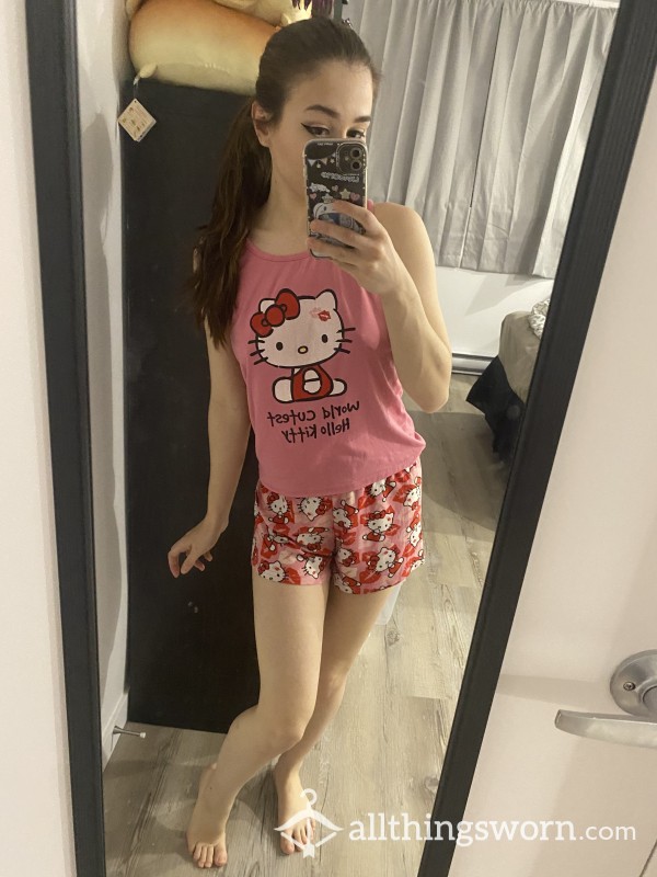 Hello Kitty Pyjama Set Old And Used