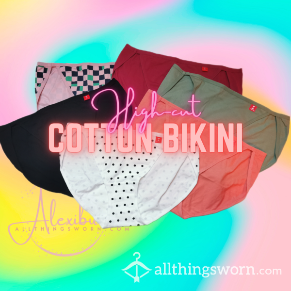 High-Cut Cotton Bikini - International Standard Shipping Included!