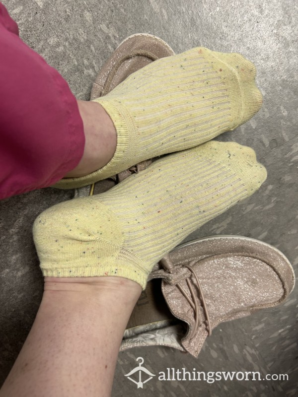 High Fragrance! 2 Day Wear - Yellow Spotted Ankle Socks - Name Your Day Of Wear!