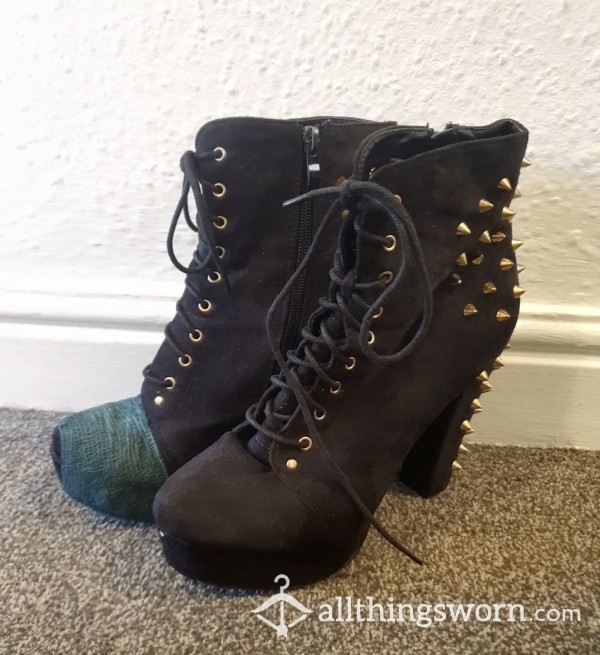 Buy High heeled spiked boots very well worn