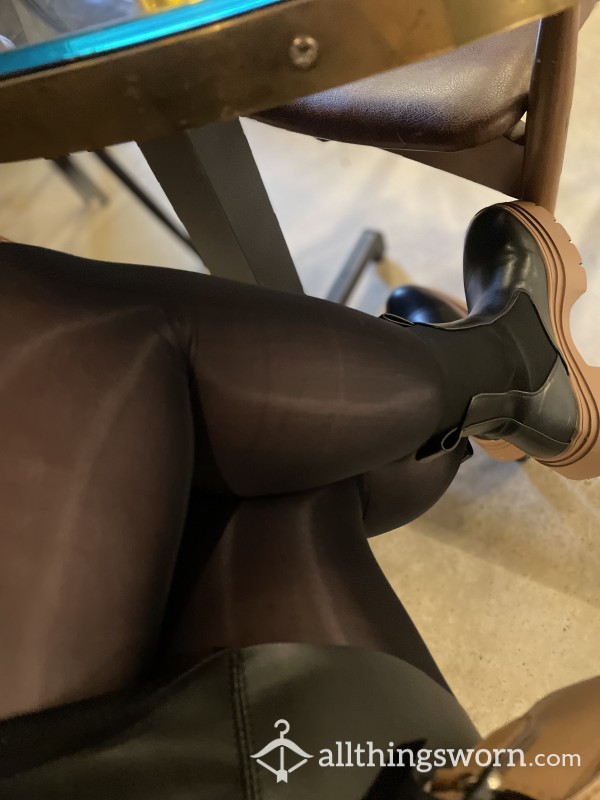 High Shine Oily Sexy Af Tights Worn To Your Liking So Sexy To Stroke