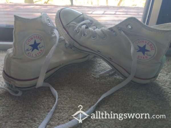 High Top White Converse, 9 Years Old!