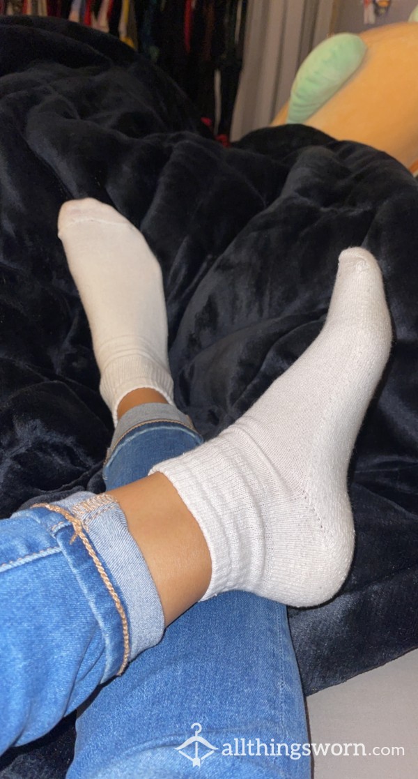 High Top White Socks