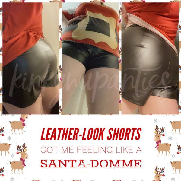 High-Waisted Leather-look Shorts